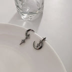 Hängende Ohrringe Mond und Sterne