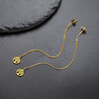 Hängende Ohrringe für Frauen Lebensbaum gold
