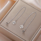 Hängende Ohrringe für Frauen Lebensbaum silber