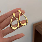 Retro Hängende Ohrringe Wassertropfen Gold