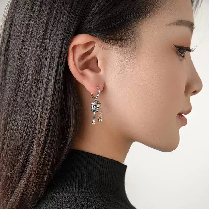 Hängende Ohrringe Buddhistische Gebetsrad