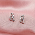 Frosch Ohrringe für Damen in Silber