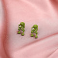 Frosch Ohrringe für Damen in Grün