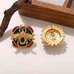 Runde Ohrringe Biene grün