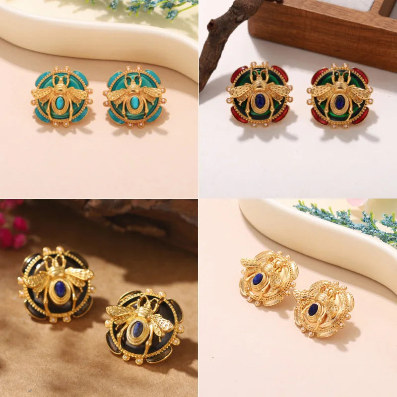 Runde Ohrringe Biene