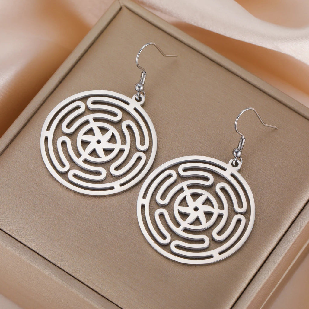 Hängende Ohrringe Hekate Rad Strophalos Damen Silber