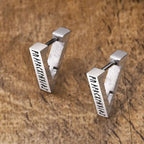 Wikingerschmuck Runenohrringe für Herren und Damen Nordisch Silber