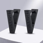 Wikinger Runenohrringe für Männer und Frauen Nordisch schwarz