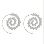Spiral Creolen Ohrringe für Damen Silber