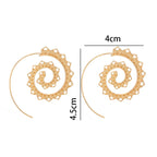 Spiral Creolen Ohrringe für Damen 
