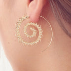 Spiral Creolen Ohrringe für Damen Silber