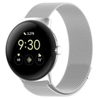 Edelstahl Milan Magnetarmband Smartwatch Google Pixel Watch 1 & 2 silbergrau