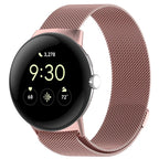 Edelstahl Milan Magnetarmband Smartwatch Google Pixel Watch 1 & 2 rosa