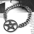 Edelstahl-Armband Pentakel Hexerei Wicca Gourmette