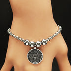 Edelstahl-Armband Pentakel Hexerei Wicca Gliederkette