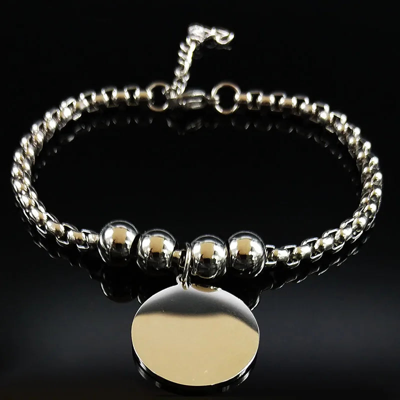 Edelstahl-Armband Pentakel Hexerei Wicca Gliederkette
