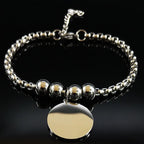 Edelstahl-Armband Pentakel Hexerei Wicca Gliederkette
