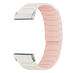 Magnetarmband für Fitbit Versa 3, Versa 4, Sense 1 und Sense 2 Uhr weiß-rosa