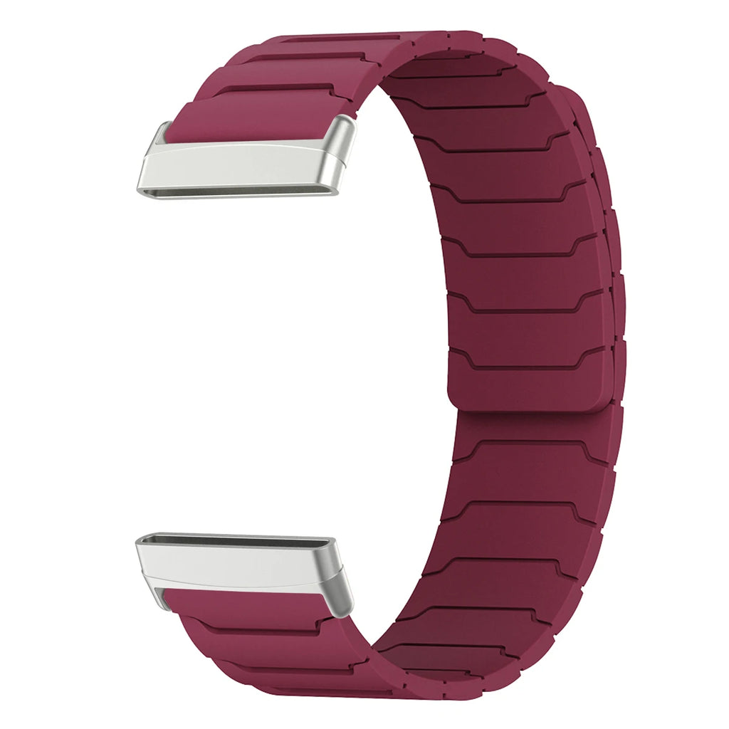 Magnetarmband für Fitbit Versa 3, Versa 4, Sense 1 und Sense 2 Uhr bordeaux