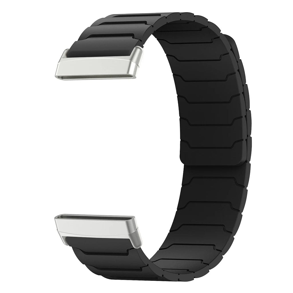 Magnetarmband für Fitbit Versa 3, Versa 4, Sense 1 und Sense 2 Uhr schwarz