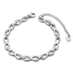 Armband mit verschlungenen Unendlichkeitssymbolen Silber
