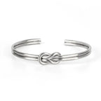 Verstellbares Herrenarmband mit Knoten aus Silber