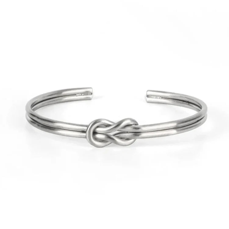 Verstellbares Herrenarmband mit Knoten aus Silber