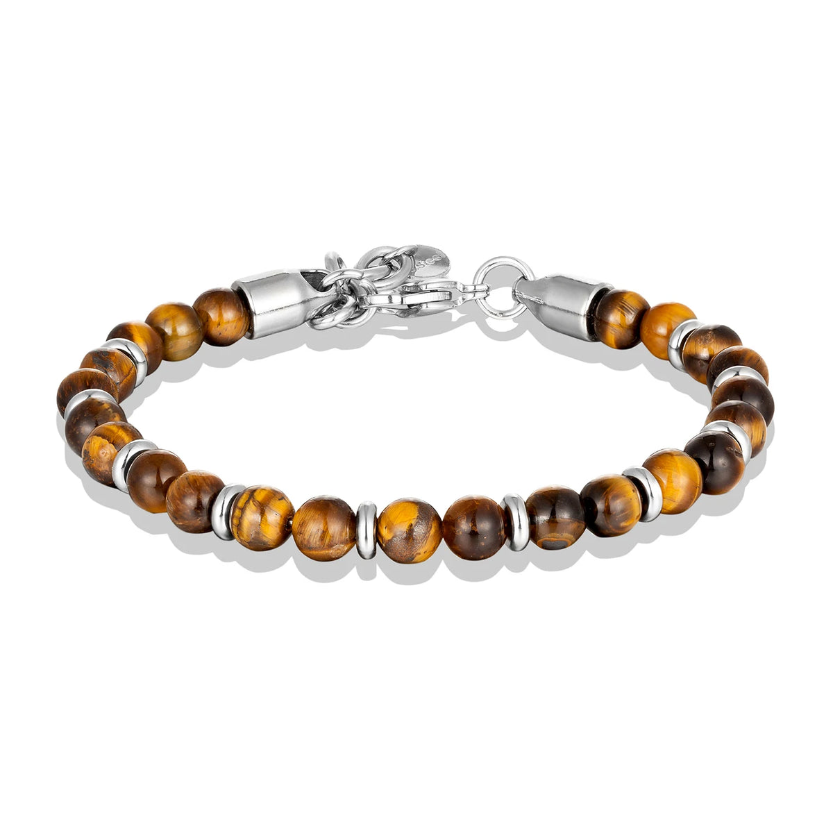 Verstellbares Armband aus Tigeraugenperlen