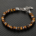 Verstellbares Armband aus Tigeraugenperlen