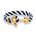 Herren-Armband mit Anker weiß und blau