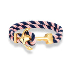 Herren-Armband mit Anker rosa und blau