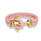 Herren-Armband mit Anker rosa