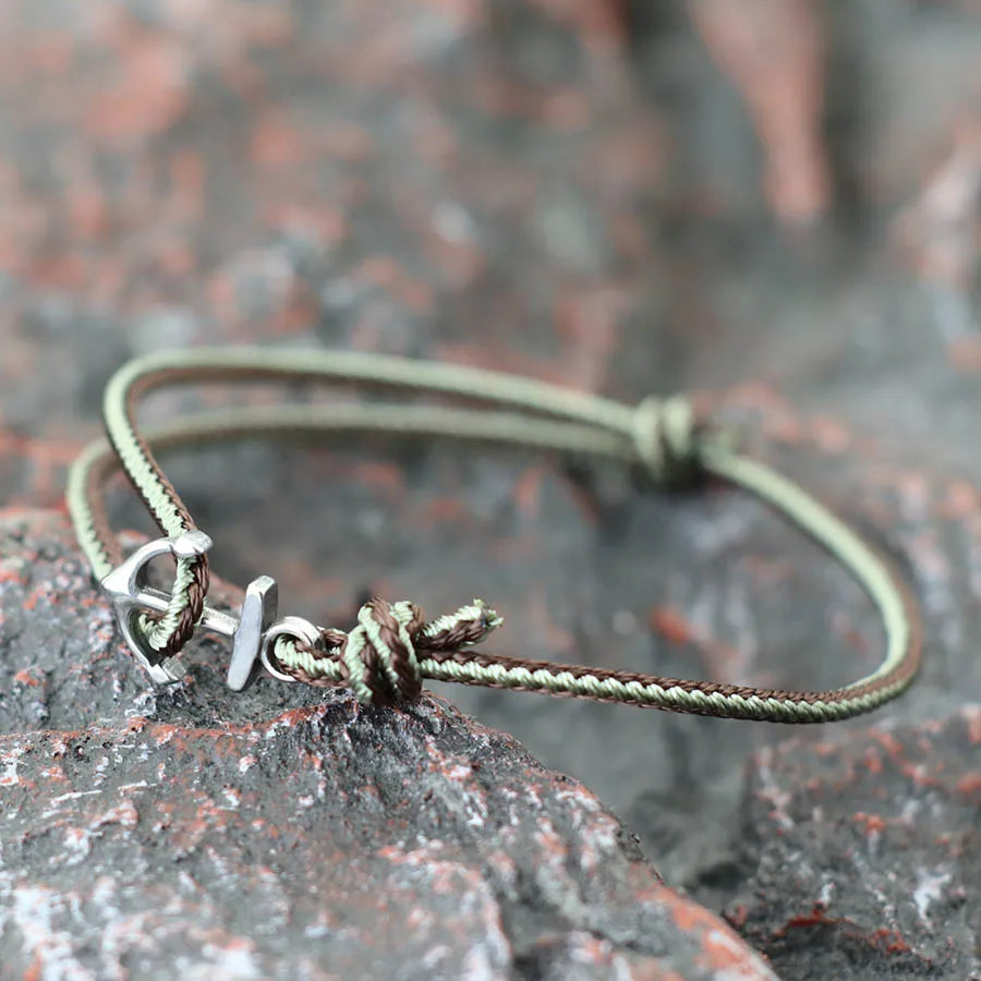 Marineanker-Armband hellgrün