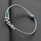 Marineanker-Armband blau