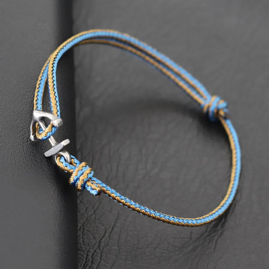 Marineanker-Armband blau