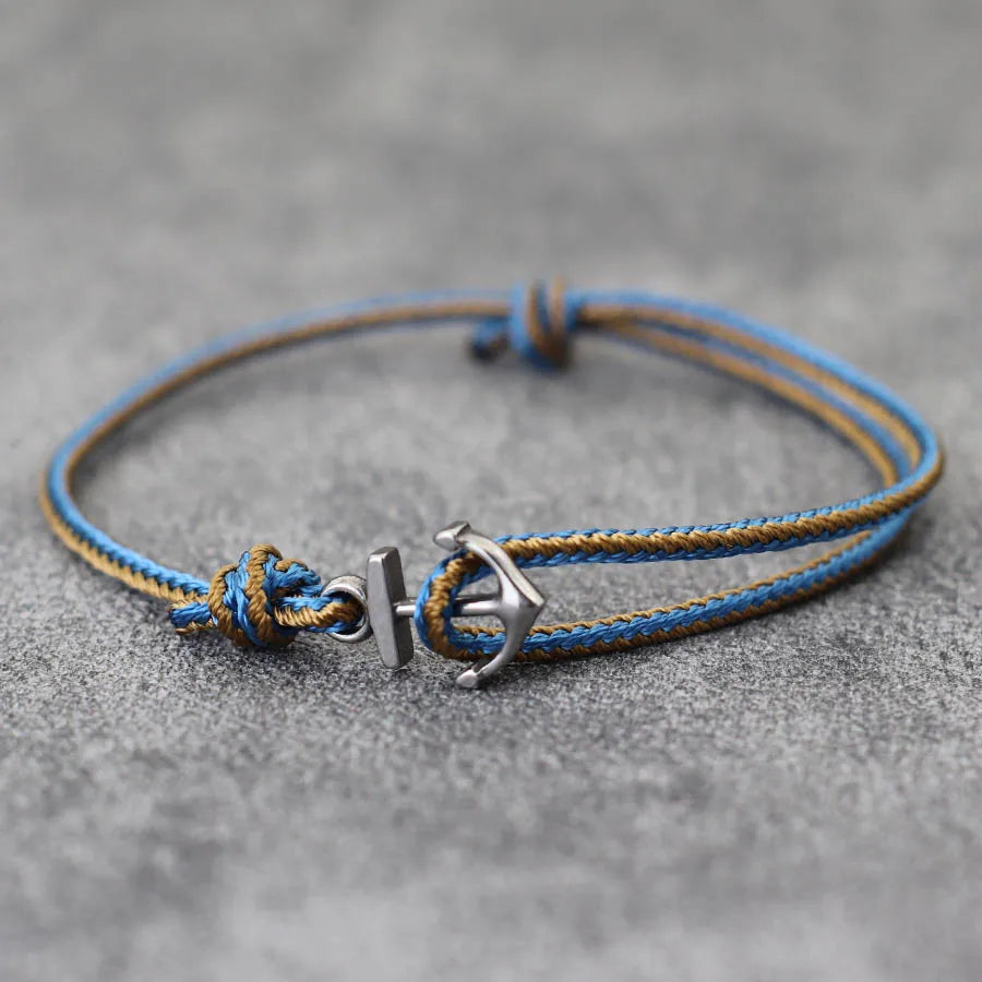 Marineanker-Armband blau
