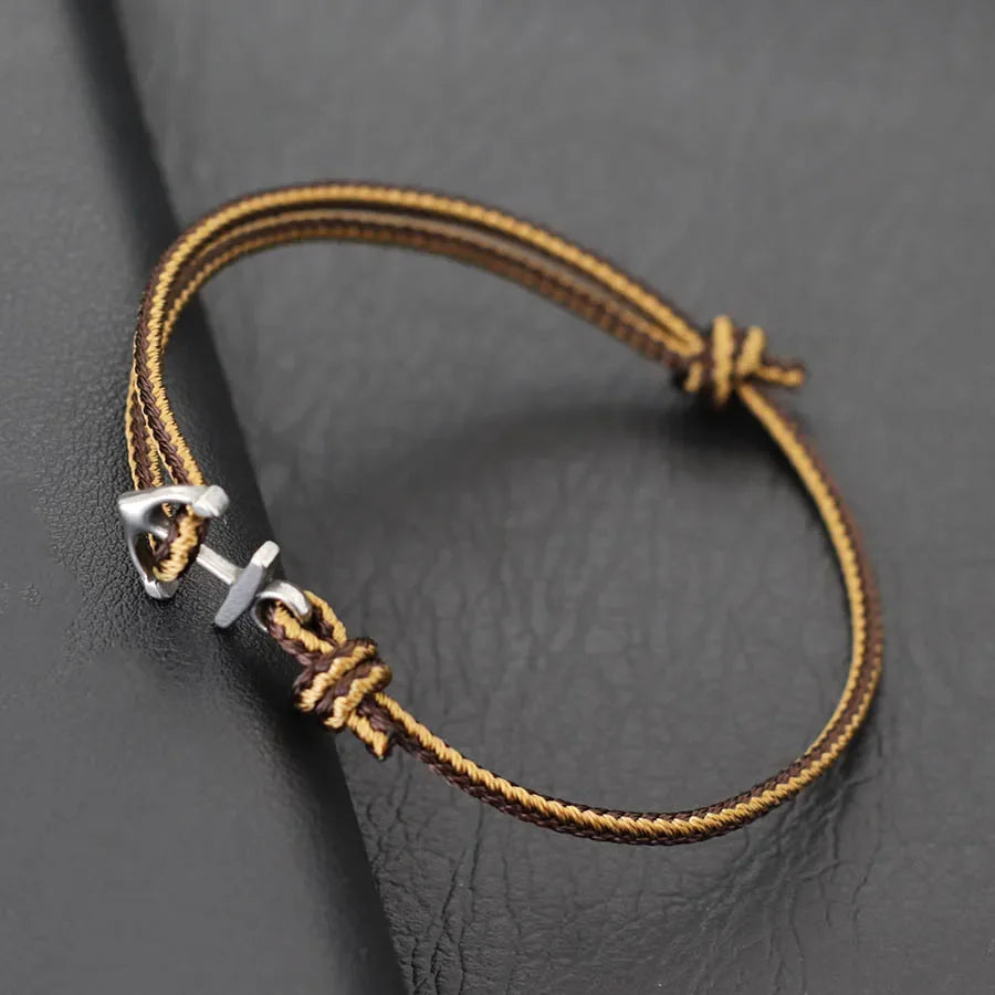 Marineanker-Armband braun