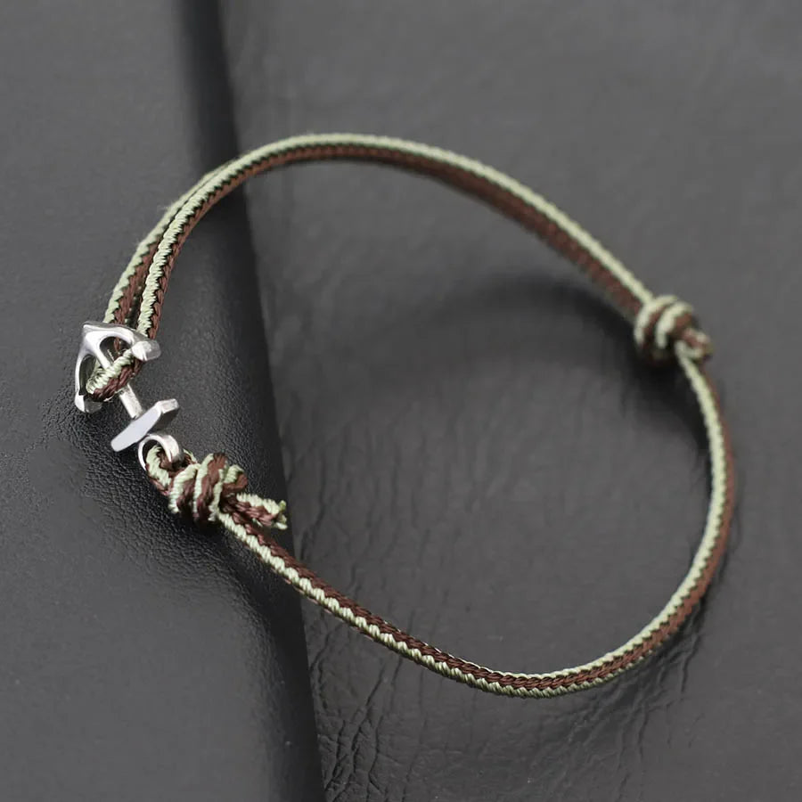 Marineanker-Armband hellgrün