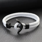 Armband mit schwarzem und grauem Anker
