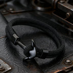Armband mit schwarzem Anker schwarz