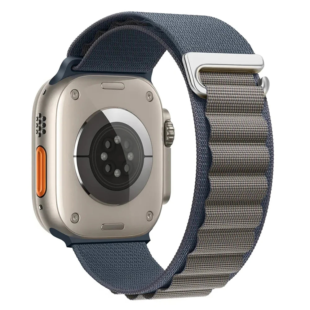 Apple Watch Sport Loop Armband grau blau