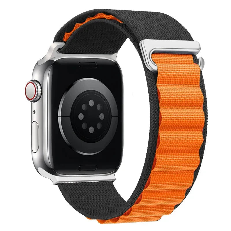 Apple Watch Sport Loop Armband schwarz orange