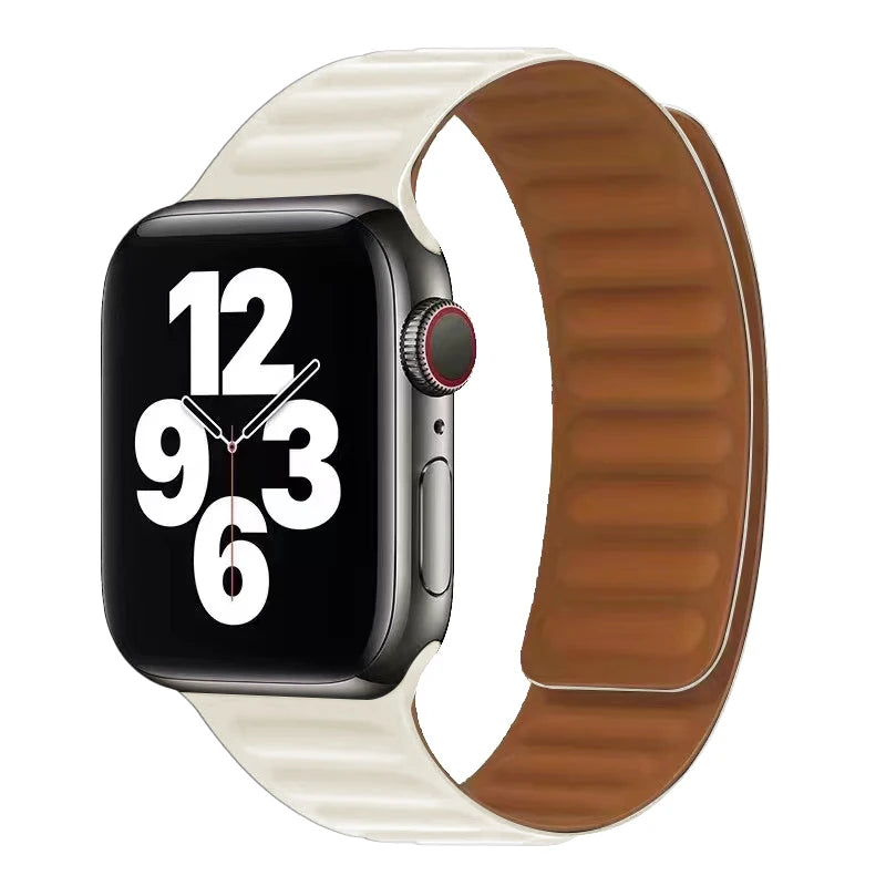 Apple Watch Armband mit magnetischem Verschluss beige