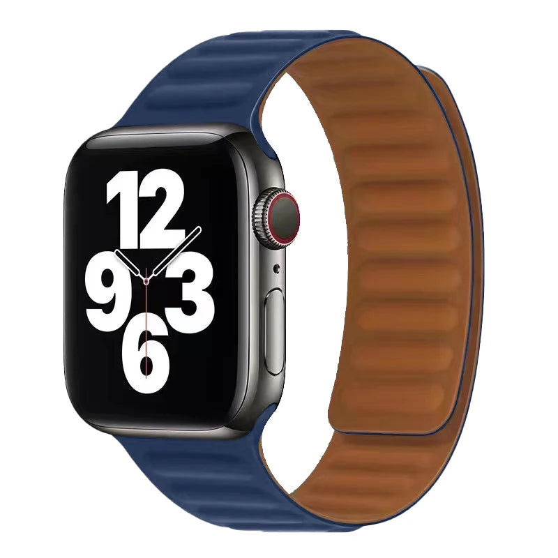Apple Watch Armband mit magnetischem Verschluss blau