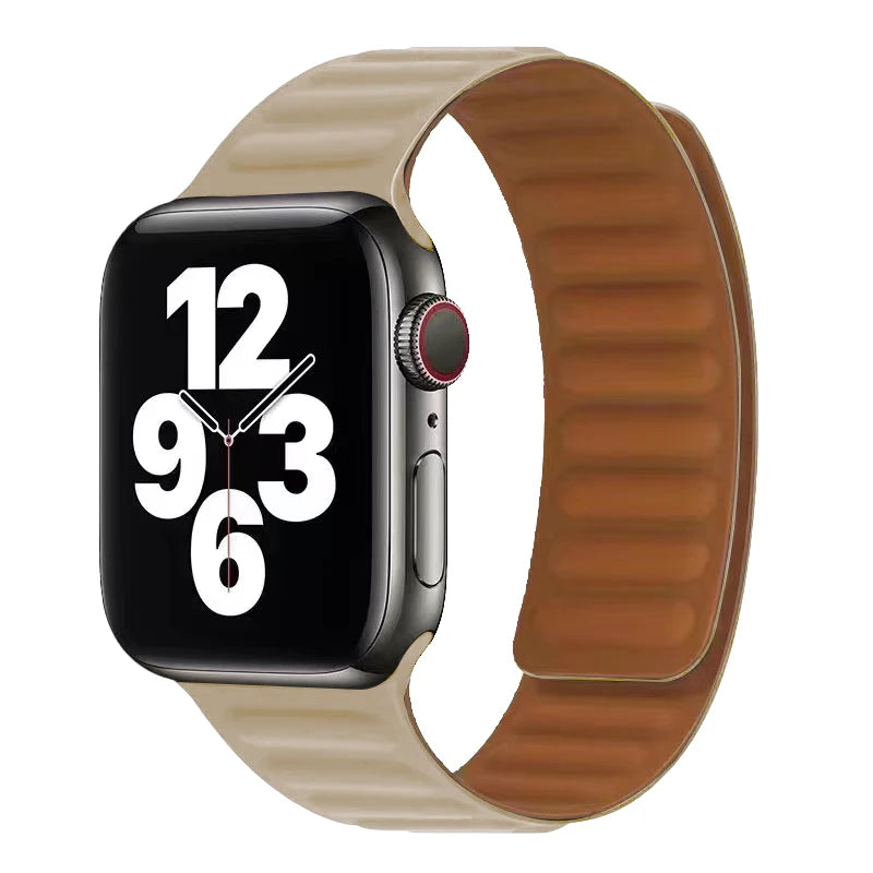 Apple Watch Armband mit magnetischem Verschluss beige