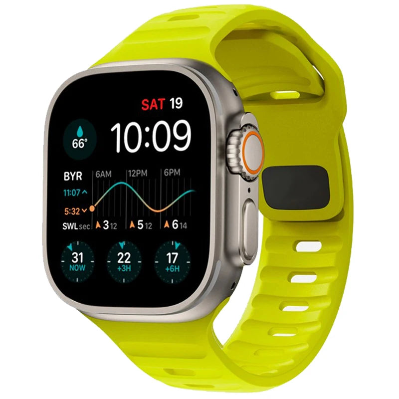 Apple Watch Armband aus chirurgischem Silikon gelb