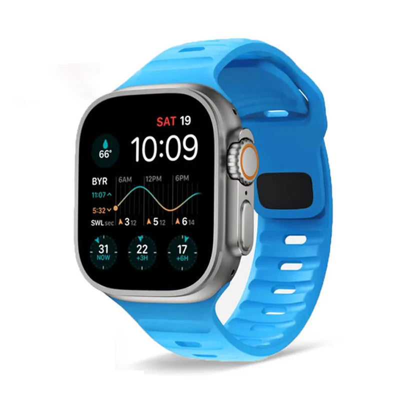 Apple Watch Armband aus chirurgischem Silikon himmelblau