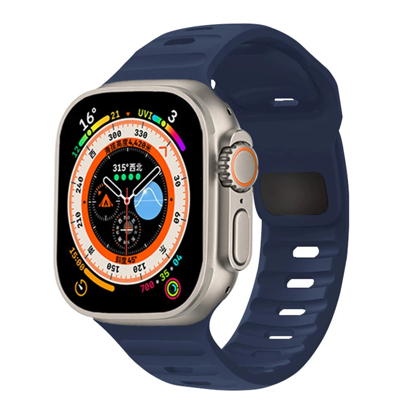 Apple Watch Armband aus chirurgischem Silikon blau