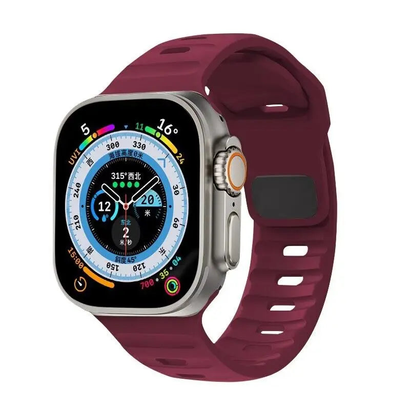 Apple Watch Armband aus chirurgischem Silikon bordeaux