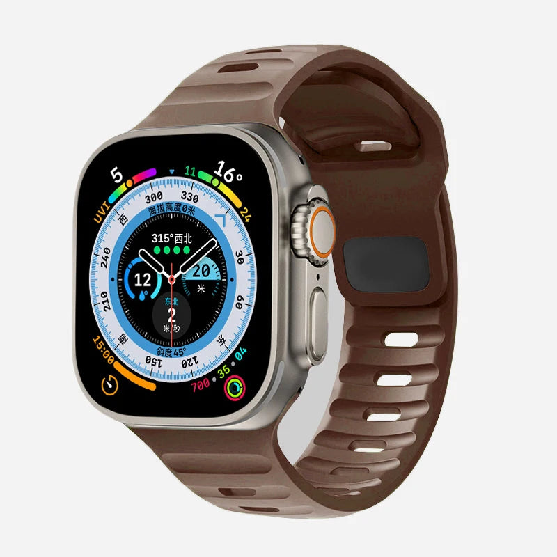 Apple Watch Armband aus chirurgischem Silikon braun